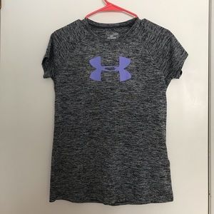 Gray and Purple Under Armour Shirt